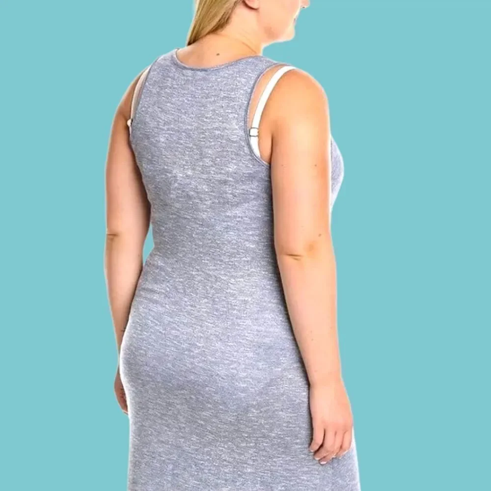 LA BLANCA PLUS SIZE Indigo Color Beach Tie Front Cover-Up dress.